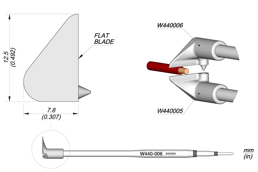 W440006 - Cartridge Flat Blade RIGHT